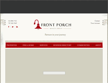 Tablet Screenshot of frontporchrealtygroup.com